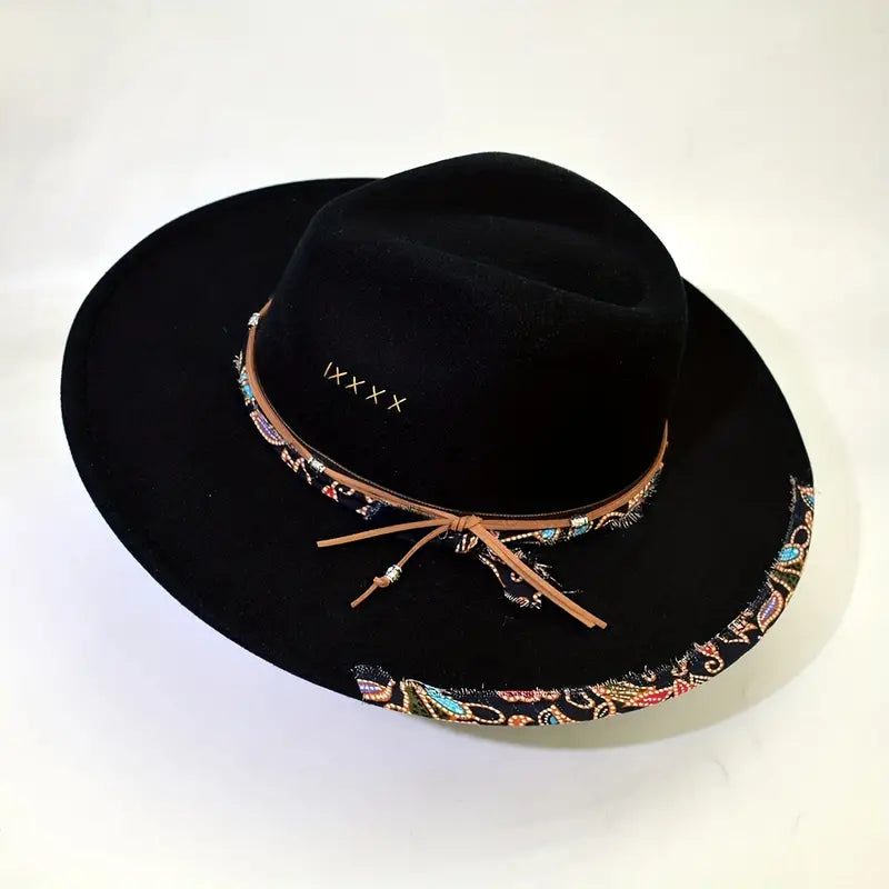 Black Boho Fedora