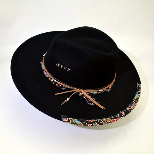 Black Boho Fedora