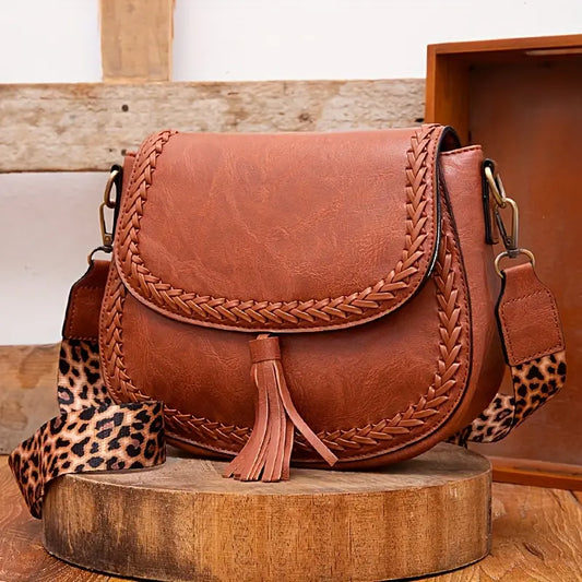 Saddle Bag With Leopard Print
